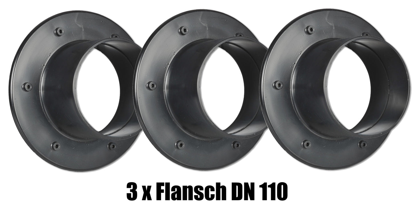 DN 110 PVC Flansch Set 3-6-10