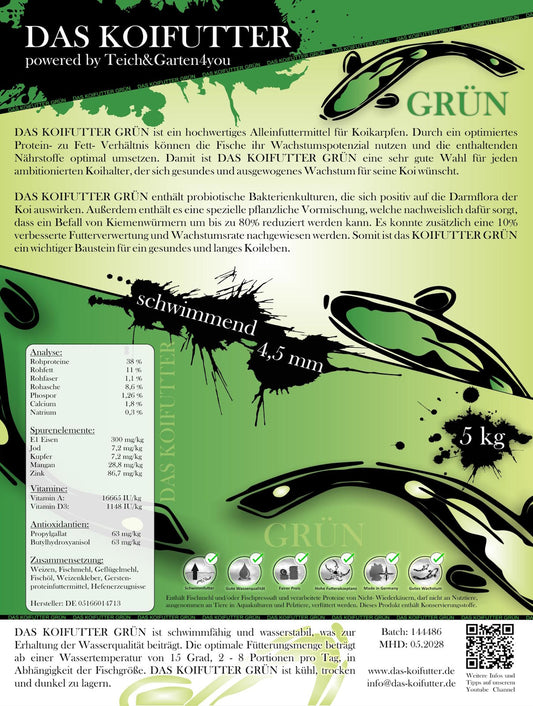 DAS KOIFUTTER GRÜN