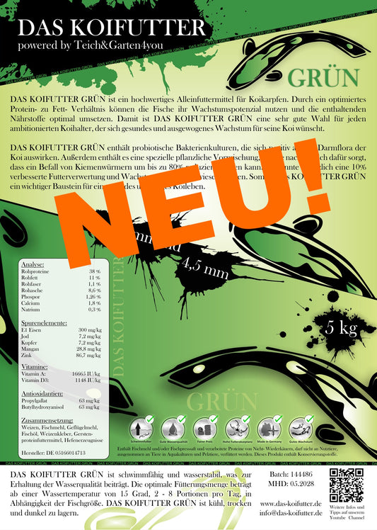 DAS KOIFUTTER GRÜN (VORBESTELLBAR)