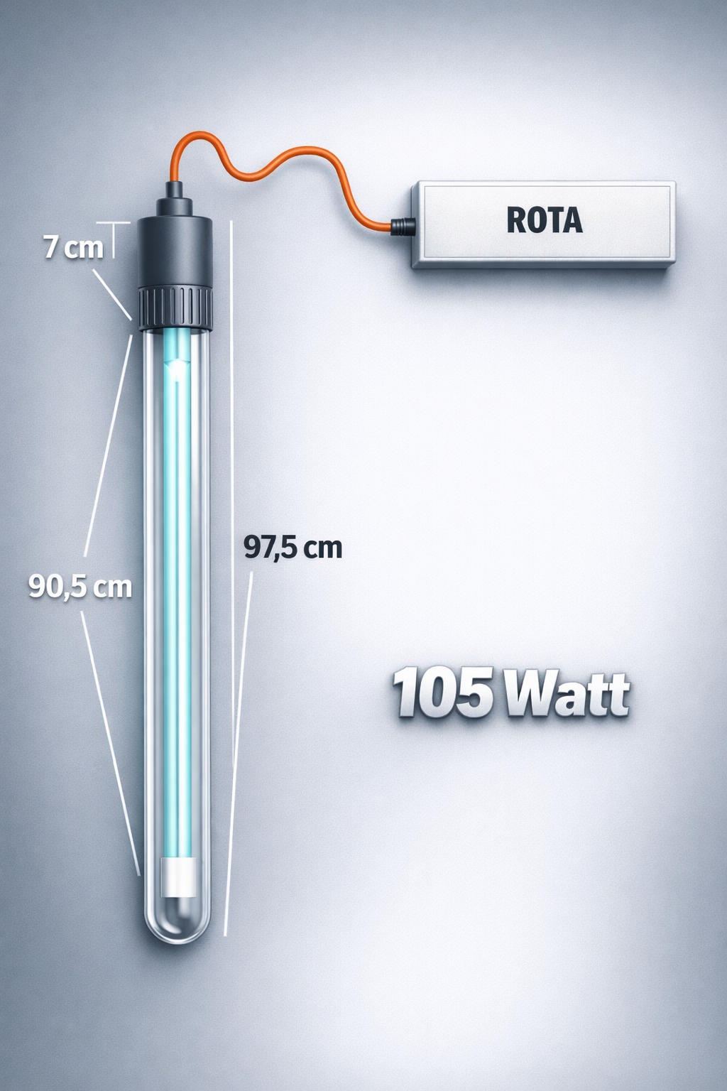 ROTA Vorschaltgerät für Tauch-UVC-Lampen (42–105 Watt)