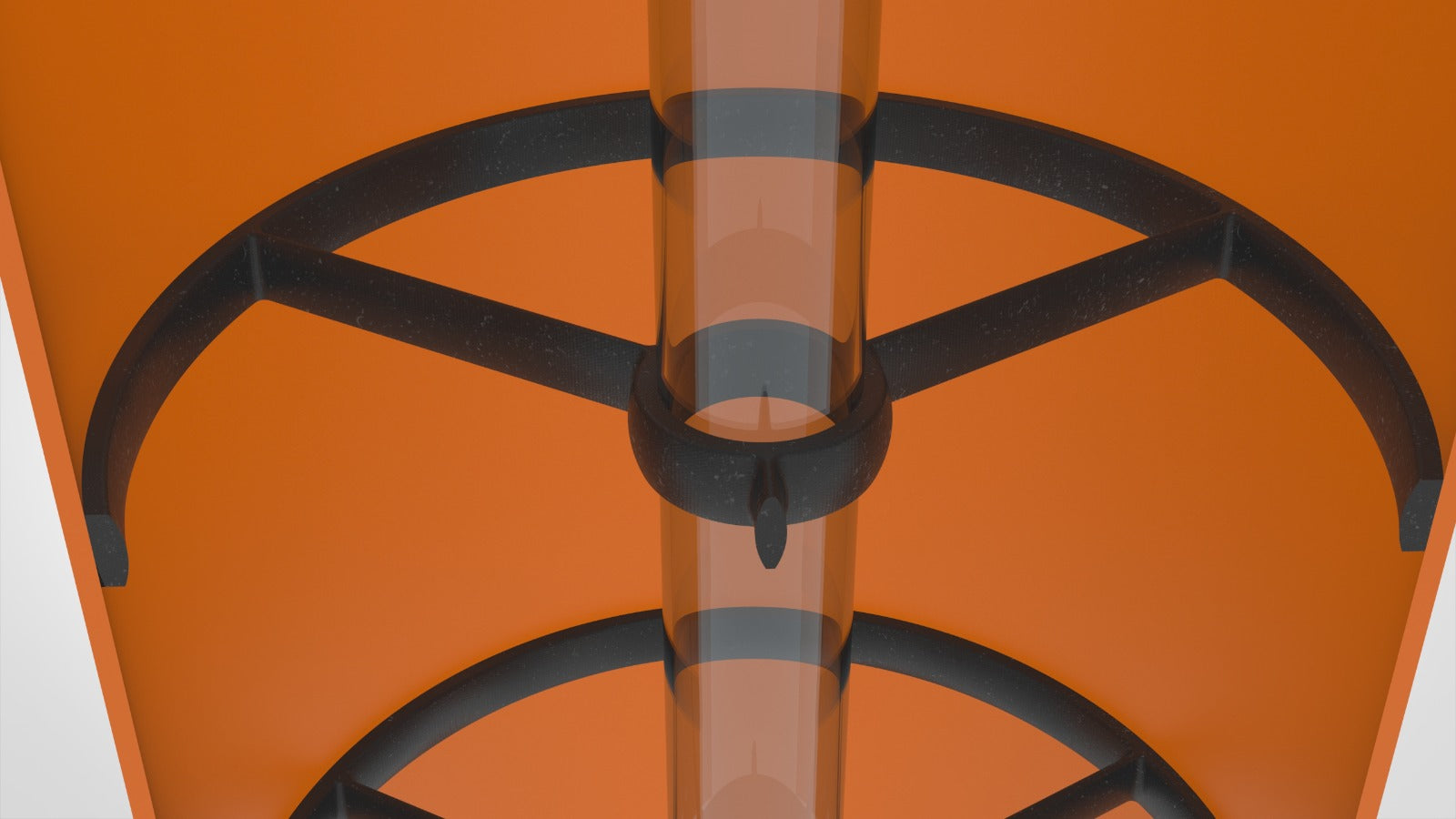 UVC Halterung für DN 160 KG Orange Rohr